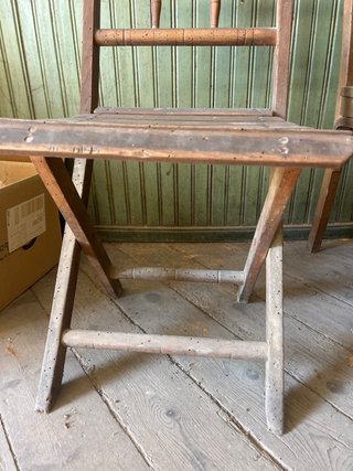 Juego de 3 sillas de madera
