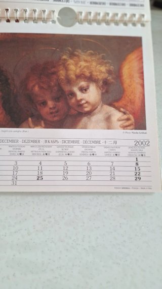 Calendario Vintage 2002 Angeli