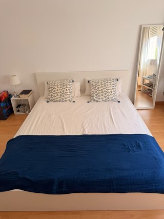Estructura cama con cabecero unido + colchón