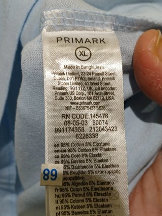 Camiseta tirantes azul claro XL