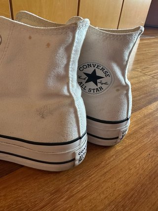 Converse blancas altas con plataforma