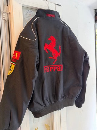Chaqueta Bomber Ferrari Negra