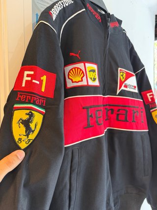 Chaqueta Bomber Ferrari Negra
