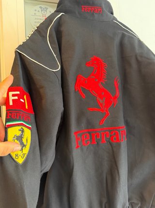 Chaqueta Bomber Ferrari Negra