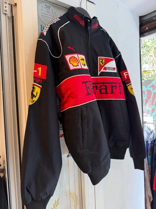 Chaqueta Bomber Ferrari Negra