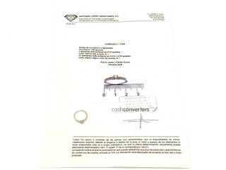sortija oro 18k con piedra con diamante t. 13 (16,88 mm)