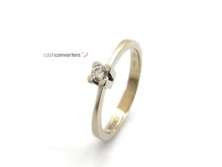 anillo oro 18k con piedra con diamante