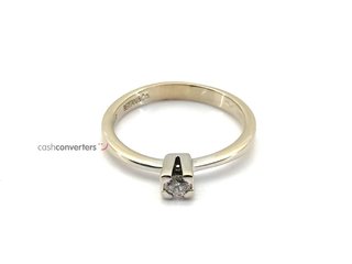 anillo oro 18k con piedra con diamante