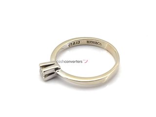 anillo oro 18k con piedra con diamante