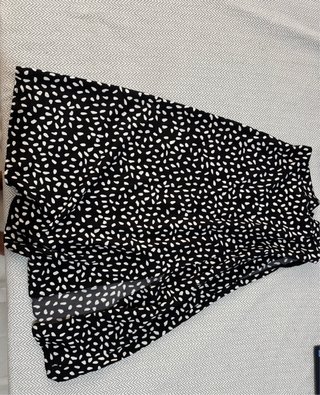 Falda larga SHEIN estampado blanco y negro