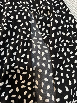 Falda larga SHEIN estampado blanco y negro