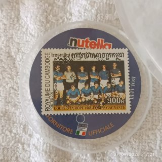 3 Tappi Nutella Bolaffi 2002 Francobolli Calcio