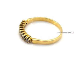 anillo oro 18k con piedra con diamante