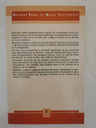 Medicina milagro magia en tiempos Nuevo Testamento