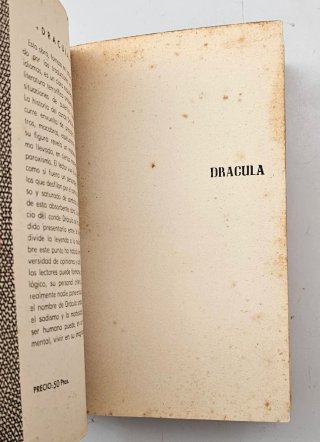 LIBRO NOVELA DRACULA AÑO 1969 EDICION MUY RARA