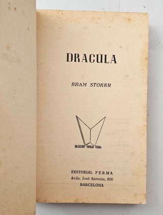 LIBRO NOVELA DRACULA AÑO 1969 EDICION MUY RARA