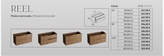 Mueble de baño 80cm madera (solo el mueble)