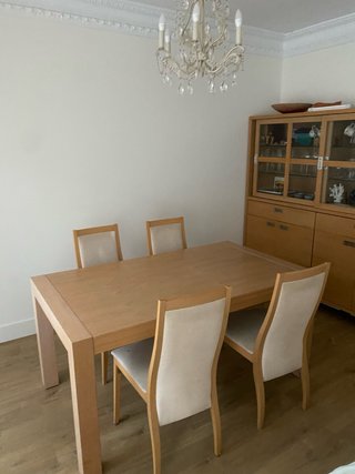 Mesa comedor roble extensible