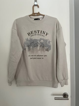Sudadera beige mujer