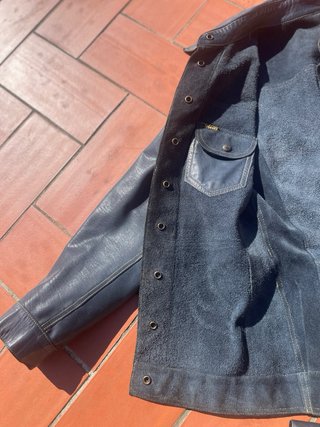 Cazadora Diesel reversible piel ante vintage