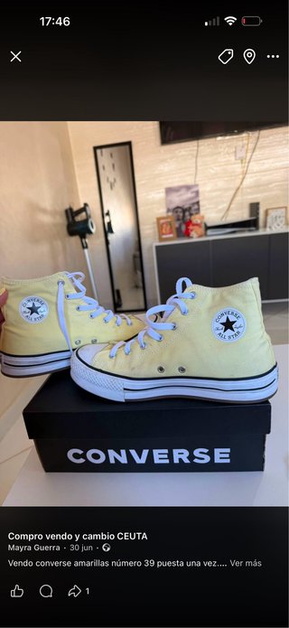 Converse Amarillas Talla 39ORIGINALES PUESTA 1 VEZ
