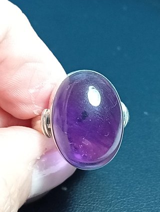 Anillo Plata Ley Amatista Morada
