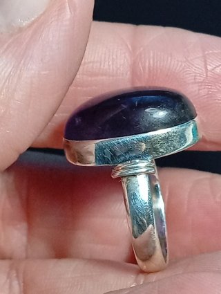 Anillo Plata Ley Amatista Morada