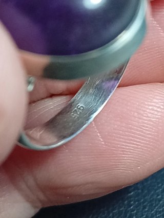 Anillo Plata Ley Amatista Morada