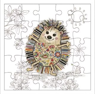 Puzzle infantil erizo divertido
