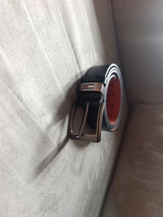 Cinturón Tommy Hilfiger Negro/Naranja