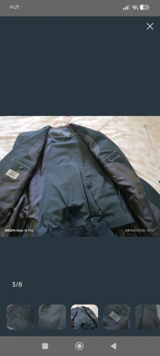 Traje de chaqueta hombre azul con rayas
