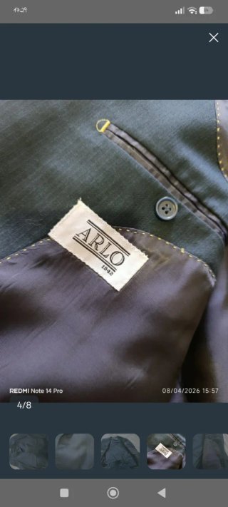 Traje de chaqueta hombre azul con rayas