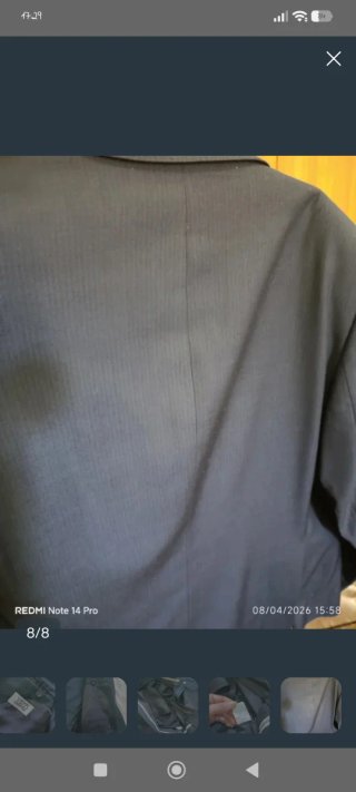 Traje de chaqueta hombre azul con rayas