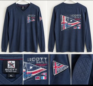 Camiseta Scott Manga Larga XL Náutica