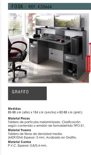 Scrivania gaming o per computer