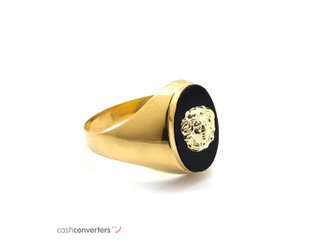 sello oro 18k con onix