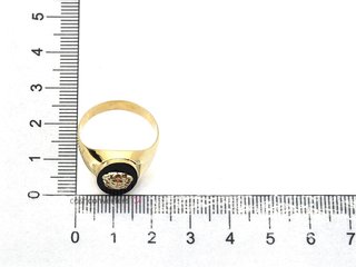 sello oro 18k con onix