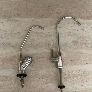 2 Grifos ósmosis plata metal