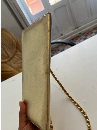 Bolso Cadena Prada Saffiano Dorado