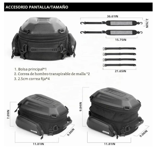 Bolsa Moto Rhinowalk Negra - foto 2