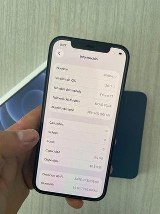 iPhone 12 64GB Negro 88% Batería
