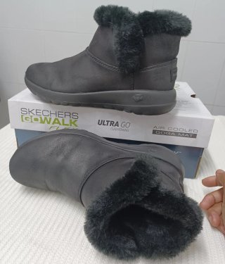 Botines Skechers Negro Mujer