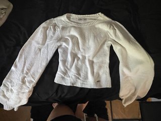 Jersey Hollister Blanco Manga Ancha Talla XS