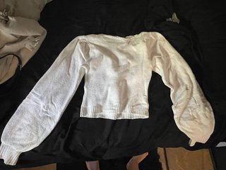 Jersey Hollister Blanco Manga Ancha Talla XS