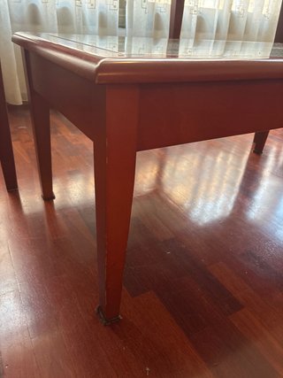 Mesa de centro elevable de madera