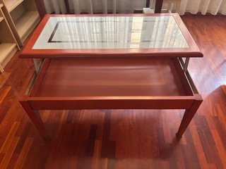 Mesa de centro elevable de madera
