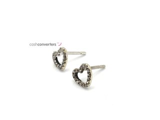 pendientes oro 18k con piedra con diamante