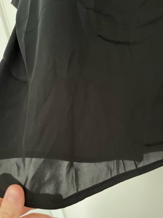 Pijama mujer negro con ribete rosa