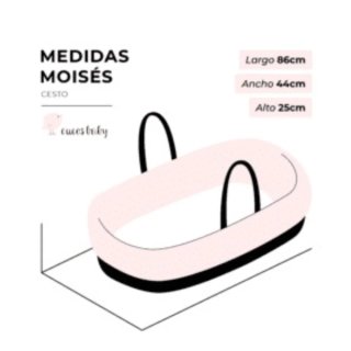 Moisés bebé Cesta Mimbre + Balancín Madera
