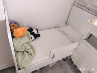 Cuna evolutiva Mima Bebés + Colchón + Barrera